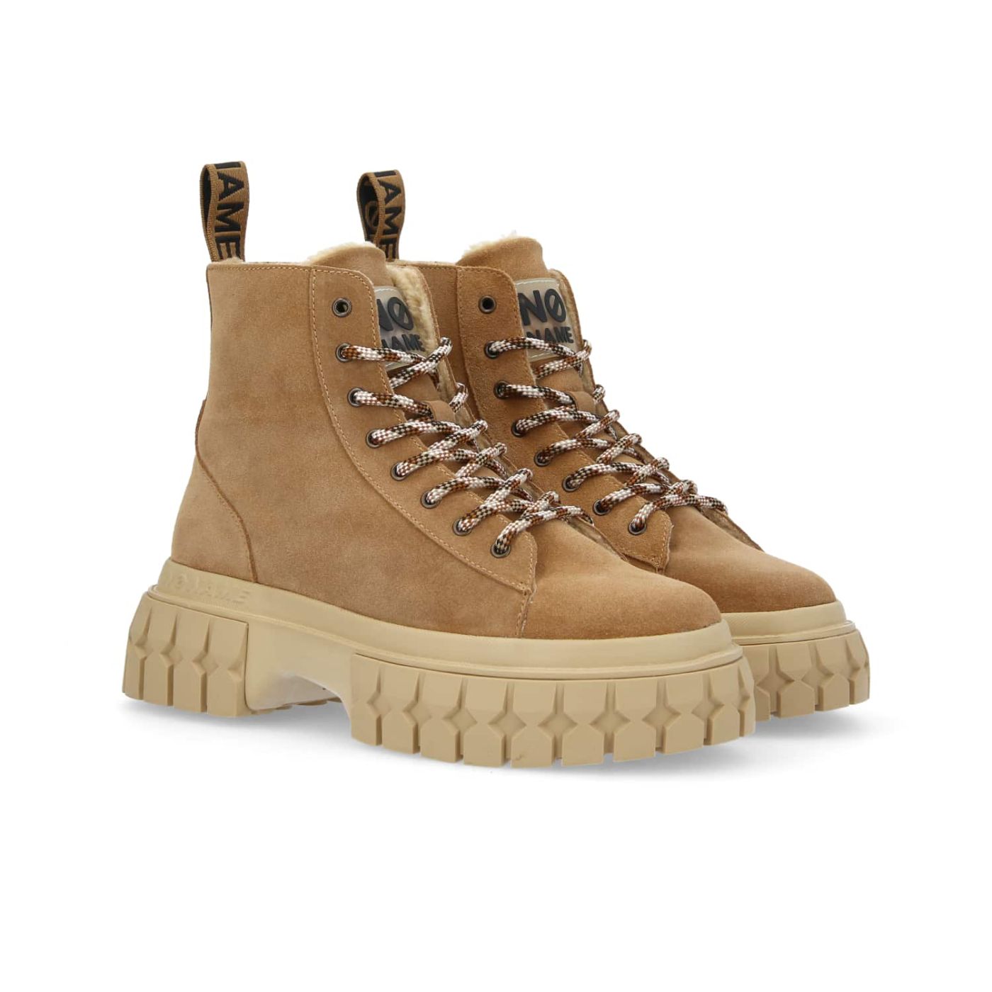 GRAVITEE LOW BOOTS W  -  SUEDE/FUR  - NOCCIOLA